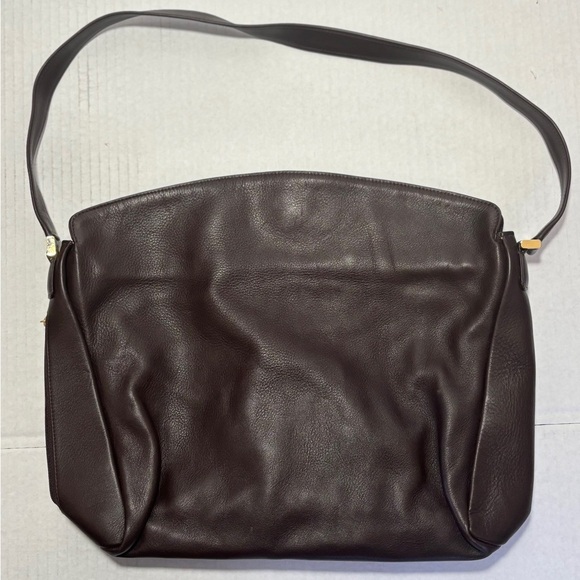 Vintage Smooth Leather Serapian Shoulder Bag Made in Italy Quiet Luxury Brown - Picture 7 of 12